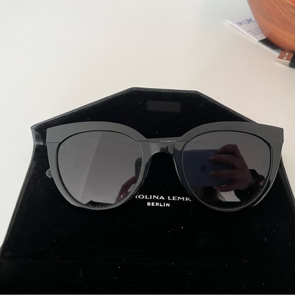 Carolina Lemke Plush Sunglasses with Case - Picture 1 of 6